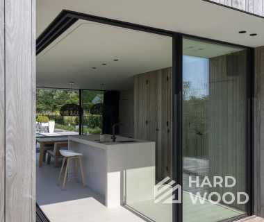 Беседка с панорамными окнами и зоной барбекю №76 - фото 1759