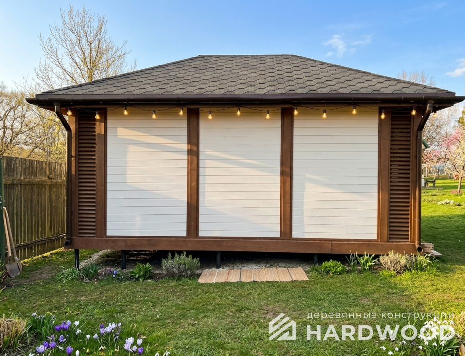 Четырехскатная беседка из дерева №99 - фото 2288
