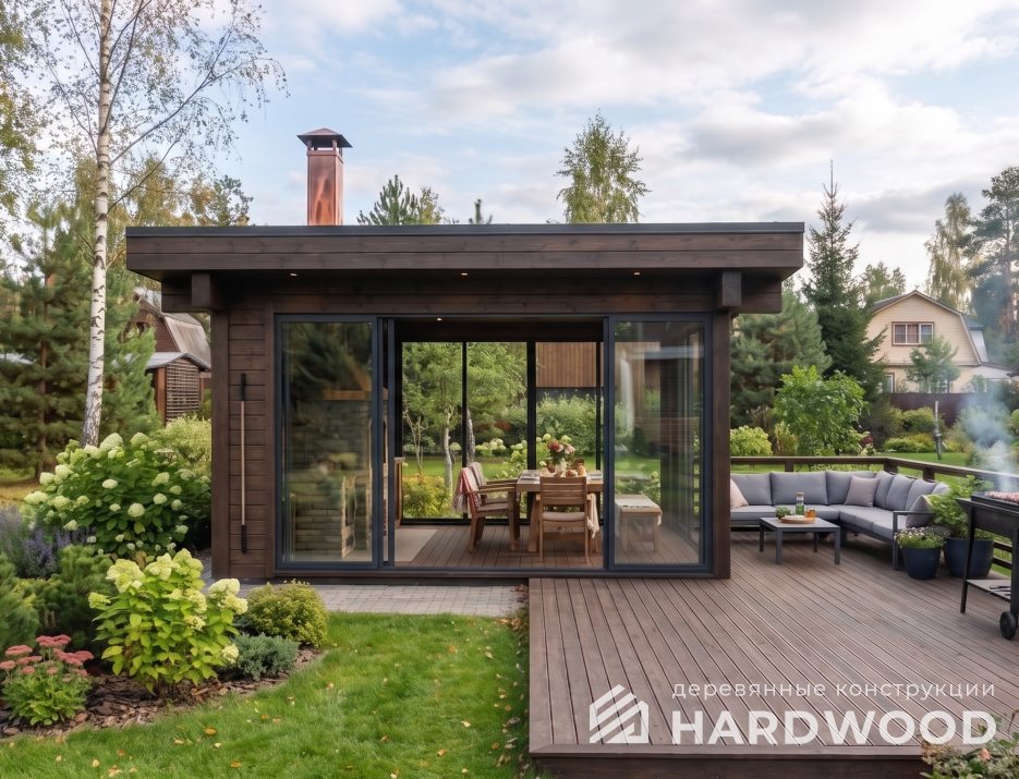 Беседка с мангальной зоной №102 - фото 2307